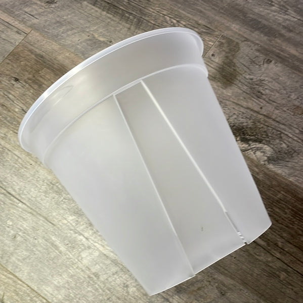 11.5" clear round orchid pot