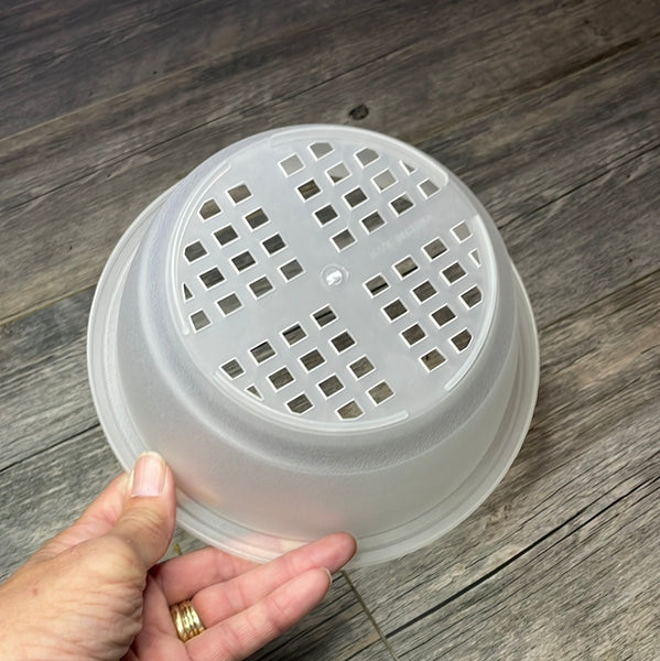 7" clear textured shallow bulb pan