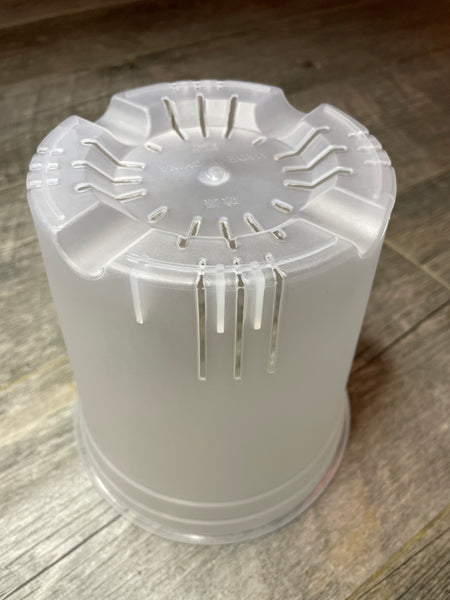 6.25 round tall clear cylinder pot *NEW*