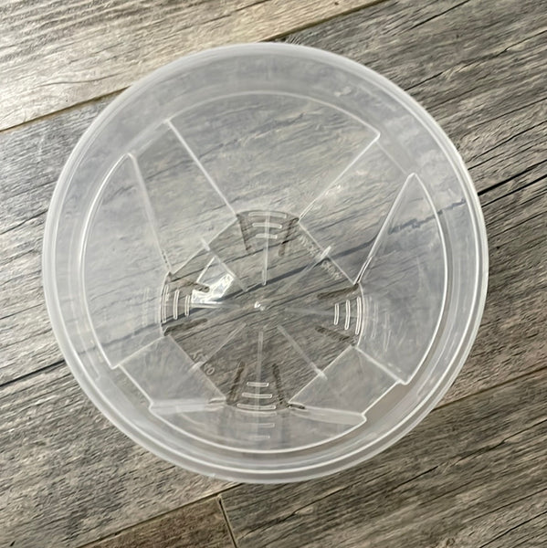 5.5” high transparency clear round orchid pot