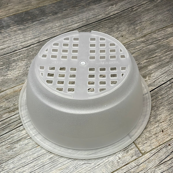 7" clear textured shallow bulb pan