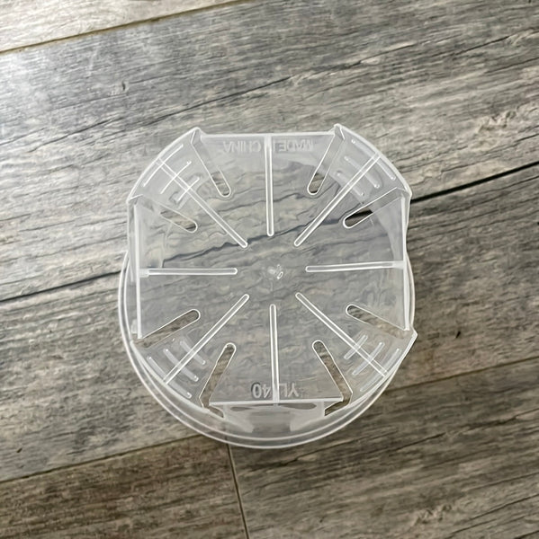 5.5” high transparency clear round orchid pot