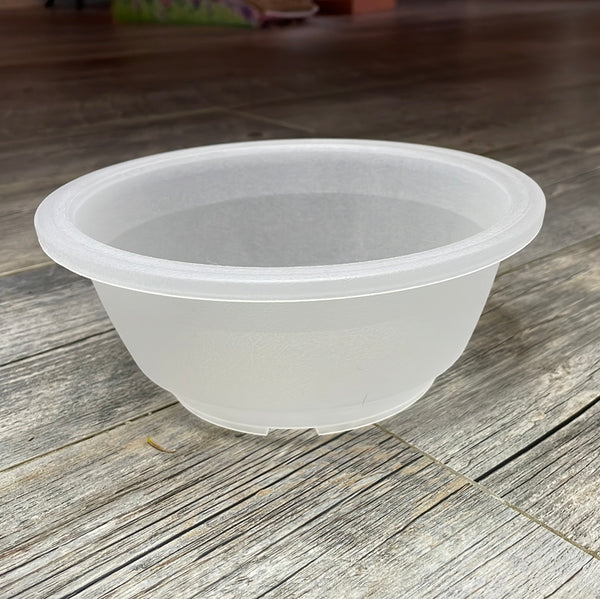 7" clear textured shallow bulb pan