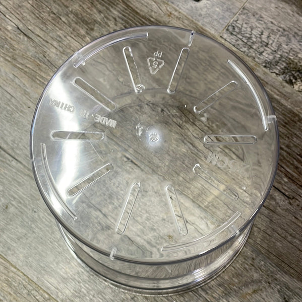 10" ultra high transparency clear round orchid pot