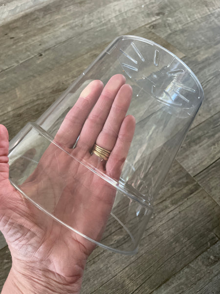 8.25” ultra high transparency clear round orchid pot *NEW*