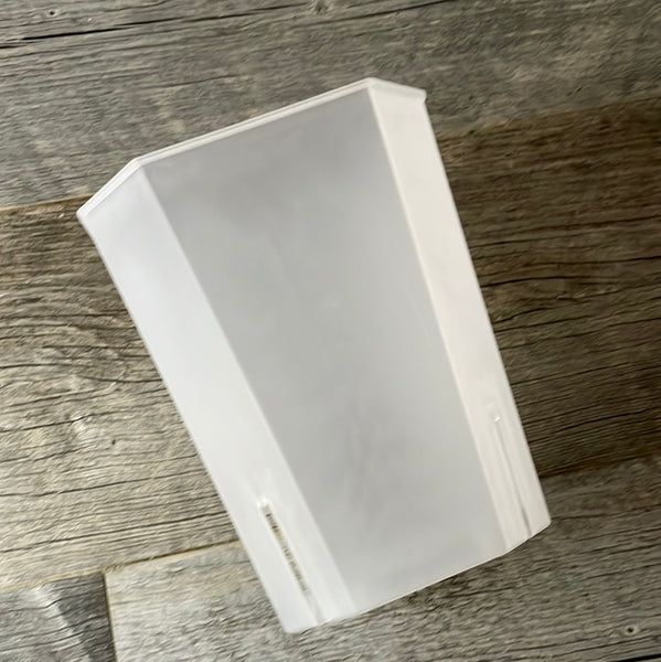 6" bevel sided tall square clear pot