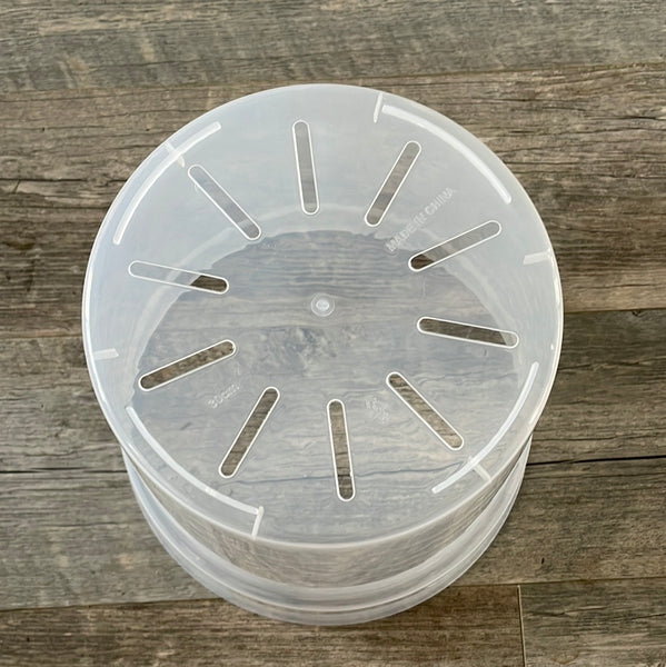 11.75" jumbo ultra clear round orchid pot