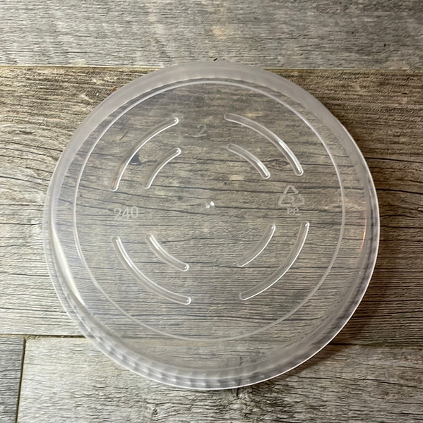 8” clear plastic pot saucer