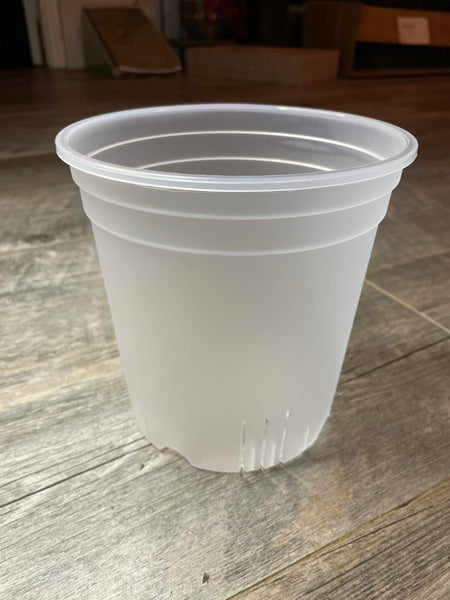 6.25 round tall clear cylinder pot *NEW*