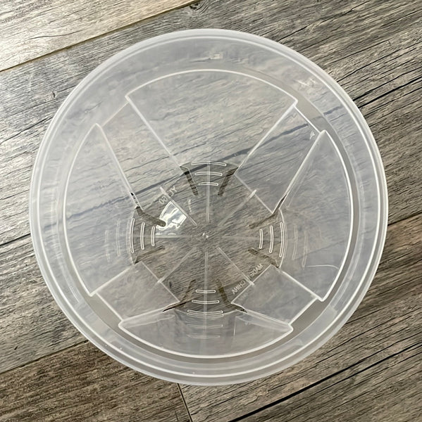 6.3” high transparency clear round orchid pot
