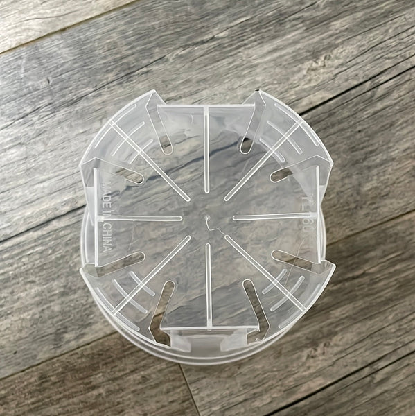 6.3” high transparency clear round orchid pot