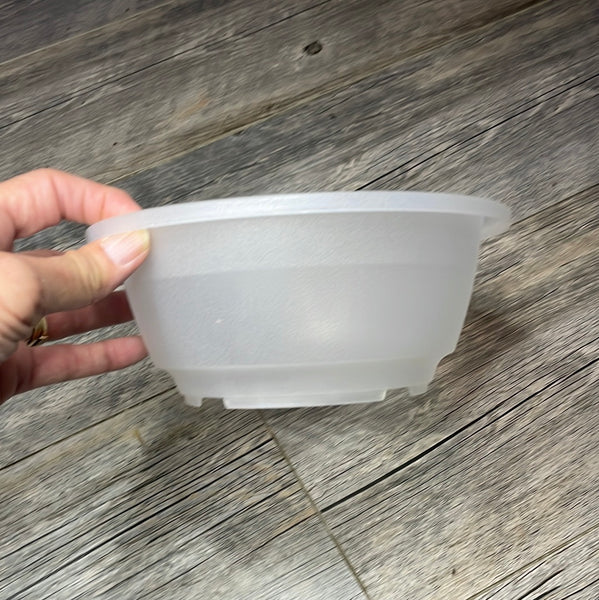 7" clear textured shallow bulb pan