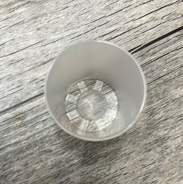 1.5” round clear seedling pot