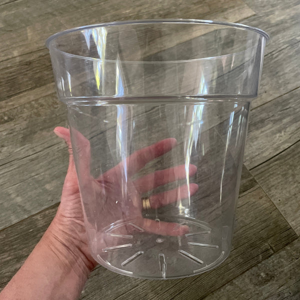 8.25” ultra high transparency clear round orchid pot *NEW*