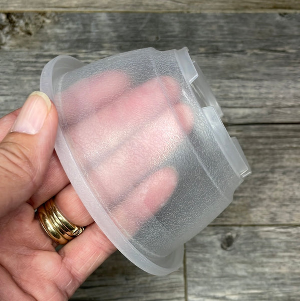 4" clear textured shallow bulb pan