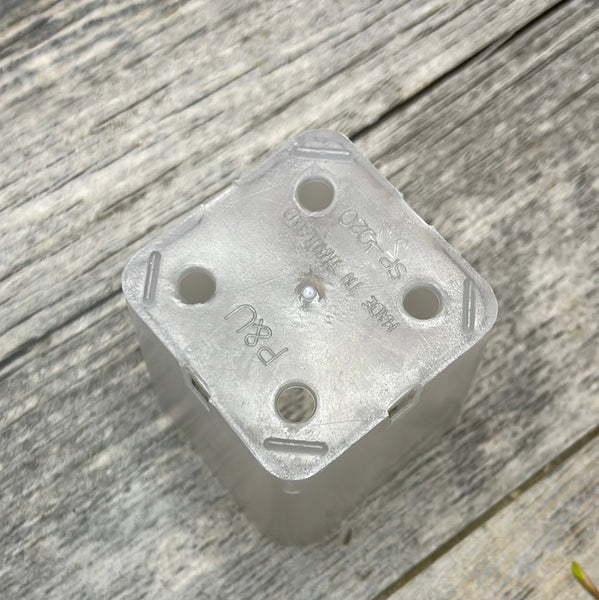 2 1/8” clear square seedling pot