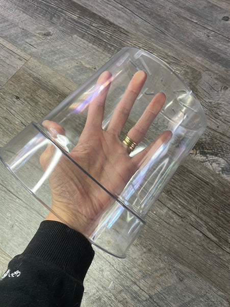 10" ultra high transparency clear round orchid pot