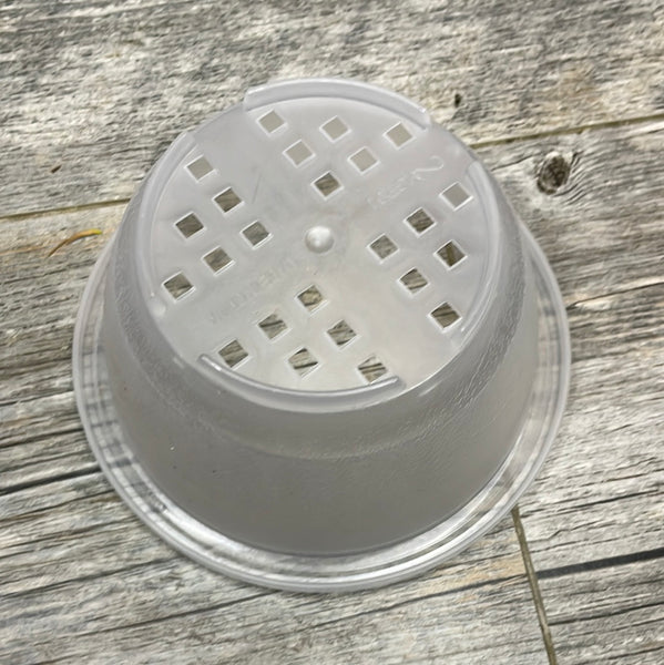 4" clear textured shallow bulb pan
