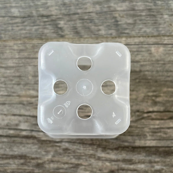 2.5” tall clear square seedling pot