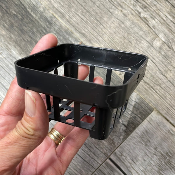 3.25" square black vanda basket