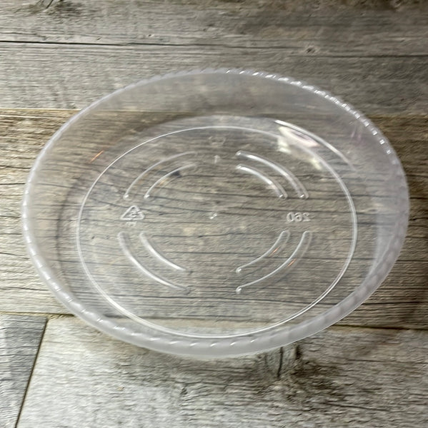 8.75” clear plastic pot saucer