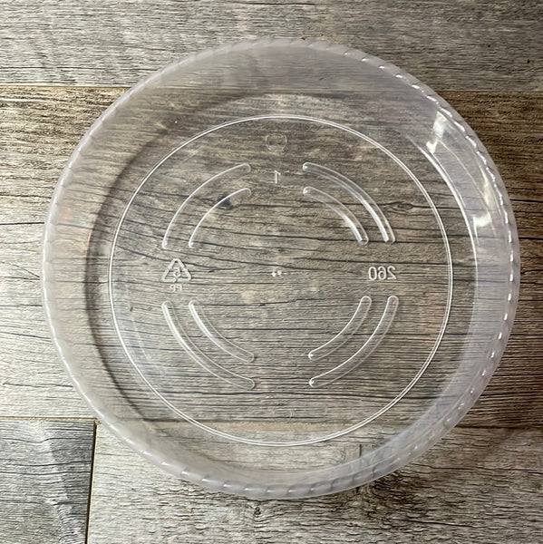 8.75” clear plastic pot saucer