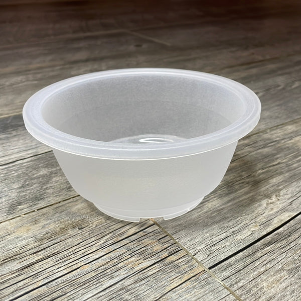 5.5" clear textured shallow bulb pan