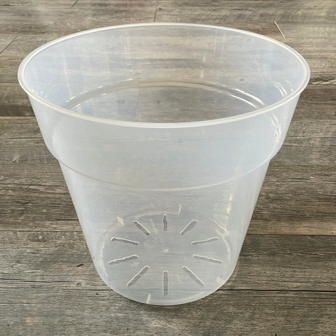 11.75" jumbo ultra clear round orchid pot