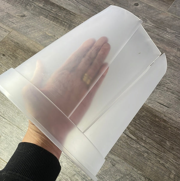 11.5" clear round orchid pot