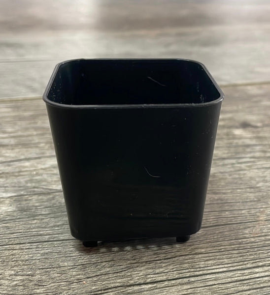 2" square black seedling pot