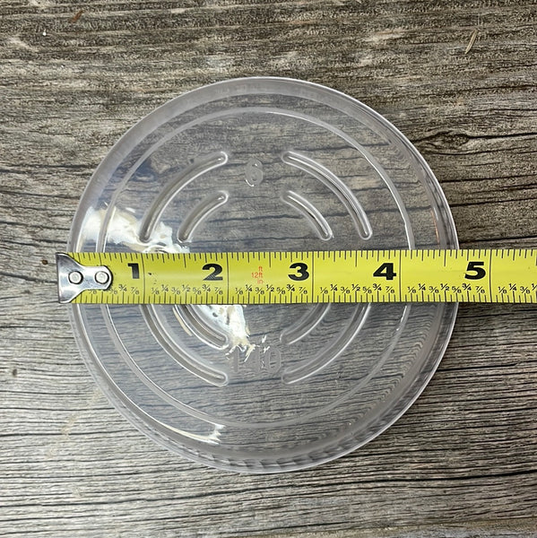 4.5” clear plastic pot saucer