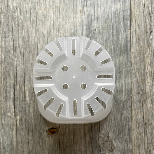 3.75" round cornered clear square seedling pot