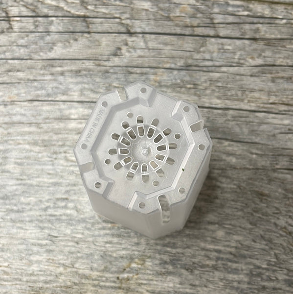 2" bevel sided tall square clear seedling pot