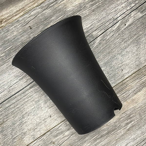 4.5” round black plastic flared succulent & bonsai pot