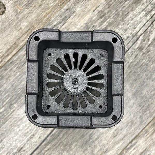 4" square sturdy black plastic succulent pot