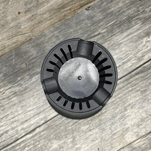3.5” round black plastic flared succulent pot