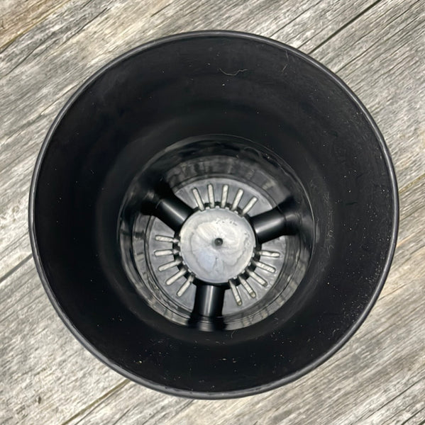 4.5” round black plastic flared succulent & bonsai pot