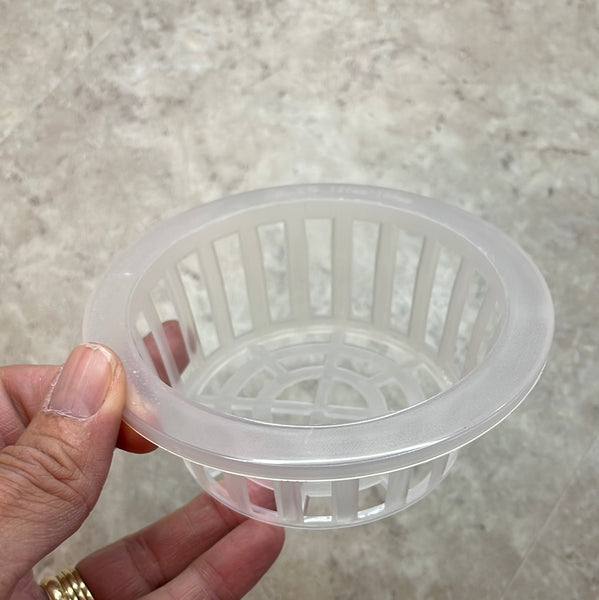 4 5/8" clear plastic orchid basket