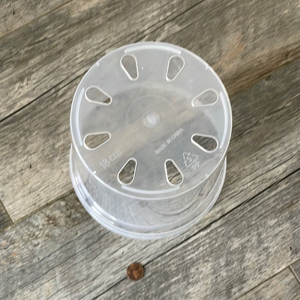 7" ultra clear round orchid pot