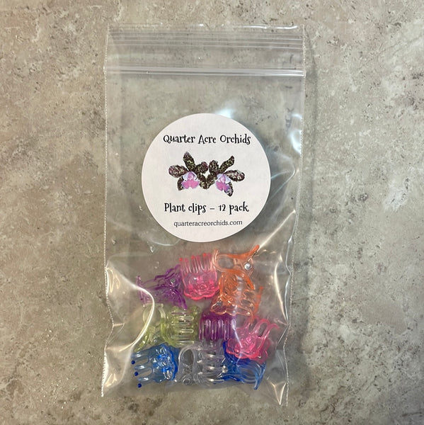 Flower plant clips - multi-colored - 12 pack