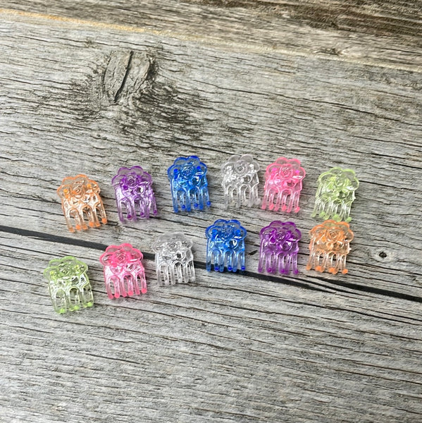 Flower plant clips - multi-colored - 12 pack