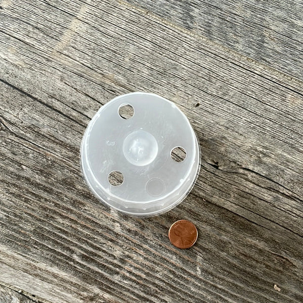3" round sturdy clear pot