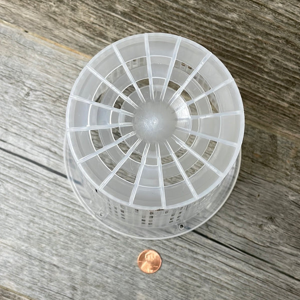 5.5" clear round mesh orchid pot