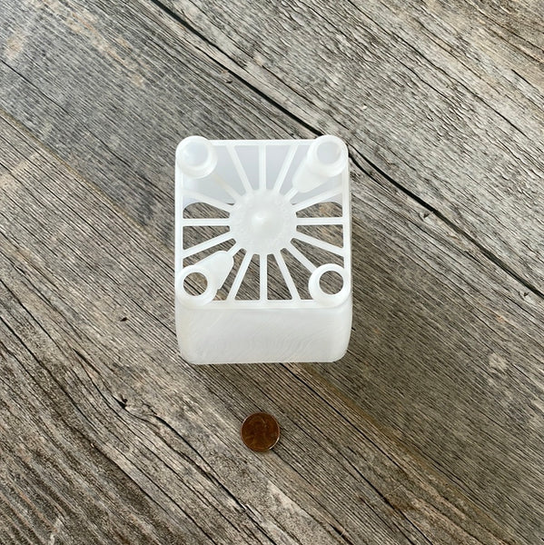 3.25” square clear orchid pot