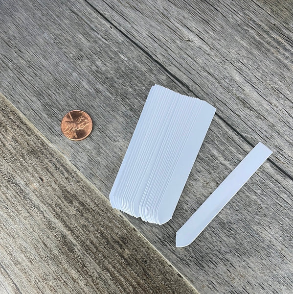 3" x 3/8" seedling label - white vinyl (25 pack)