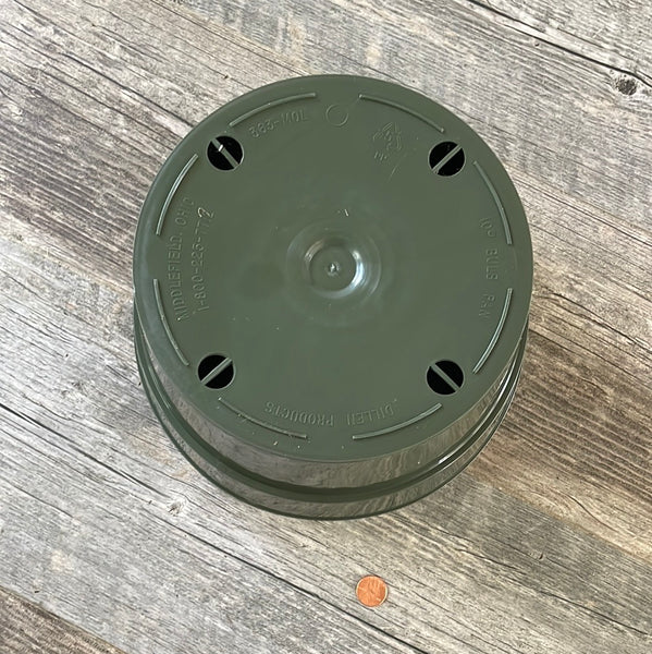 10 inch round green plastic bulb pan for orchids