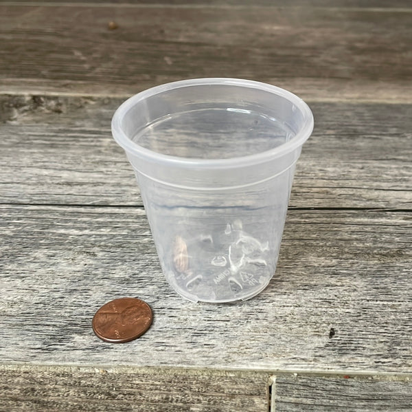 2.5" super clear round plastic seedling flower pot