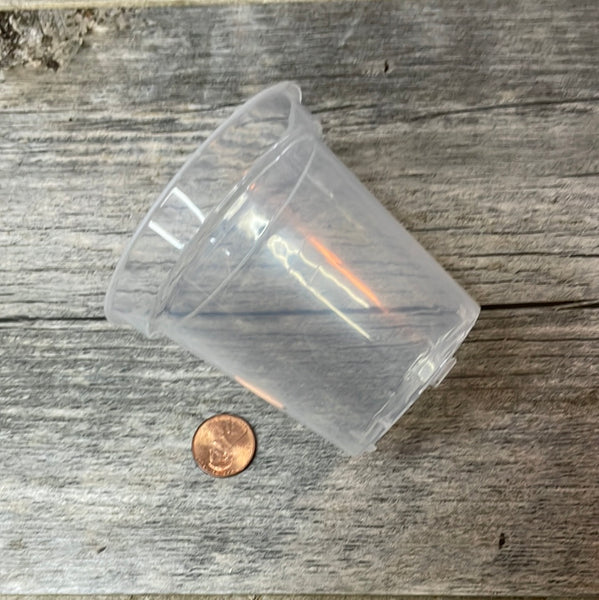 3" ultra clear round orchid seedling pot