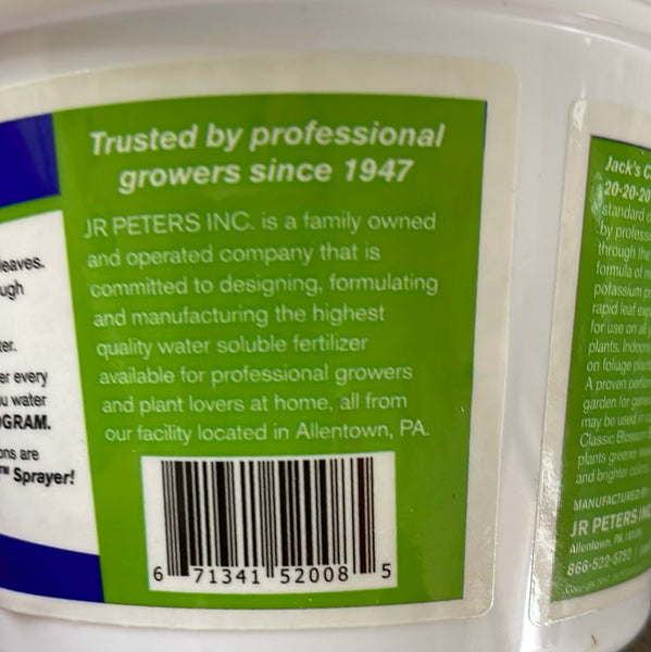 Jack's All Purpose 20-20-20 - 8 oz. powder