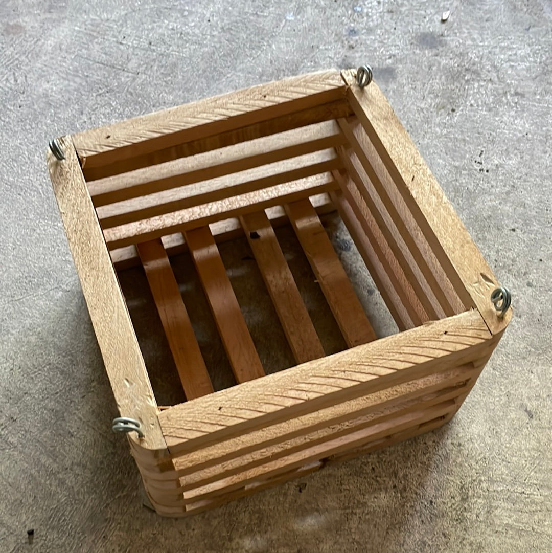 Square Wooden Basket 8 inch